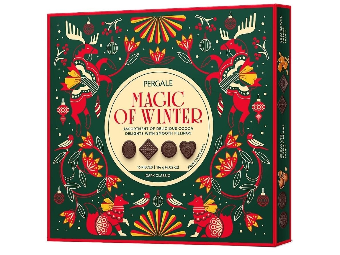 Saldainiai Pergalės Magic Winter Dark Classic 114 g