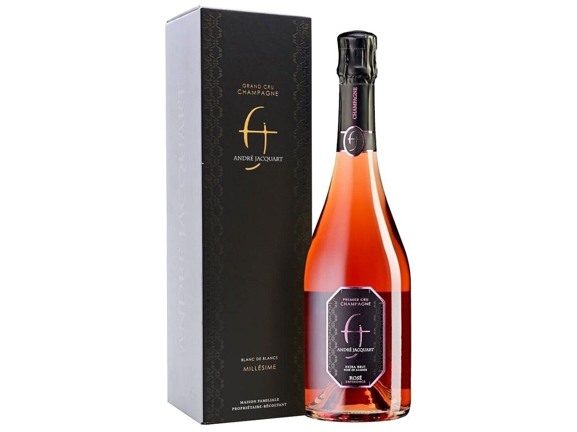 Šampanas Andre Jacquart Rose De Saignee 1er Cru Extra Brut su dėž. 0,75l Šampanas Andre Jacquart Rose De Saignee 1er Cru Extra Brut su dėž. 0,75l