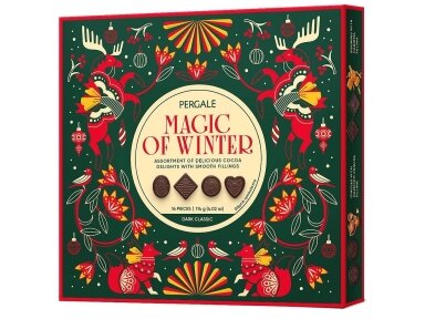 Saldainiai Pergalės Magic Winter Dark Classic 114 g