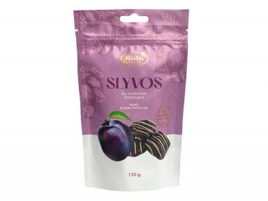 Saldainiai Rūta Slyvos su juoduoju šokoladu 120 g