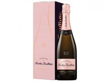 Šampanas Nicolas Feuillatte Reserve Exclusive Rose Brut su dėž. 0,7 l