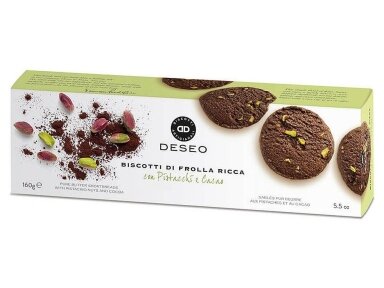 Sausainiai sviestiniai Deseo su pistacijomis ir kakava 160 g