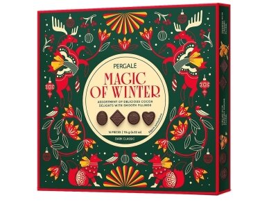 Saldainiai Pergalės Magic Winter Dark Classic 114 g Saldainiai Pergalės Magic Winter Dark Classic 114 g