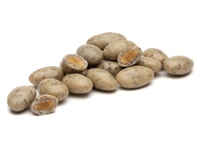 Saldainiai Rūta Dražė migdolai su baltuoju šokoladu ir kava 120 g 1