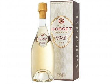 Šampanas Gosset Grand Blanc de Blancs Brut su dėž. 0,75 l Šampanas Gosset Grand Blanc de Blancs Brut su dėž. 0,75 l