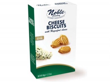 Sausainiai Premium Noble Savory su mėlynojo pelėsio Roquefort sūriu 60 g