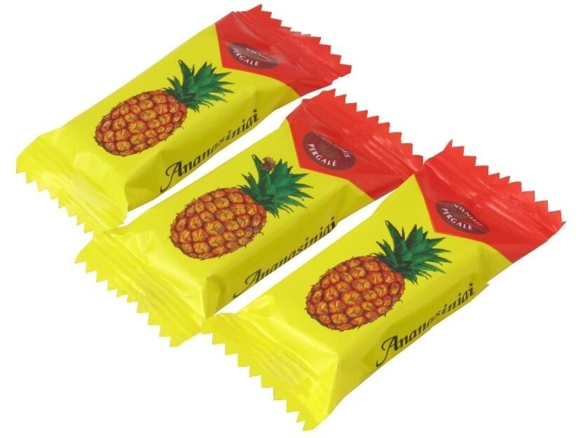 Saldainiai Pergalė Ananasiniai 1 kg Saldainiai Pergalė Ananasiniai 1 kg