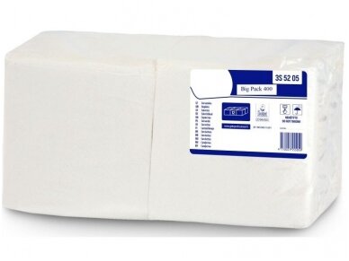 Servetėlės Big-pack baltos 400 vnt Servetėlės Big-pack baltos 400 vnt