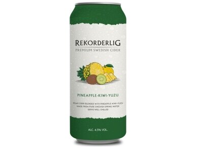 Sidras Rekorderlig Pineapple Kiwi Yuzu skard. 0,5 l Sidras Rekorderlig Pineapple Kiwi Yuzu skard. 0,5 l