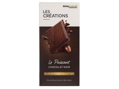 Šokoladas Les Creations su kavos pupelėmis 100 g