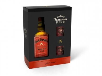 Spiritinis gėrimas Jack Daniel's Fire su taurėm 0,7 l