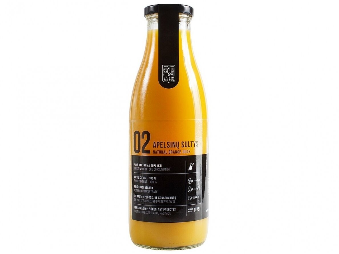 Sultys Apelsinų stikle 0,75 l Sultys Apelsinų stikle 0,75 l