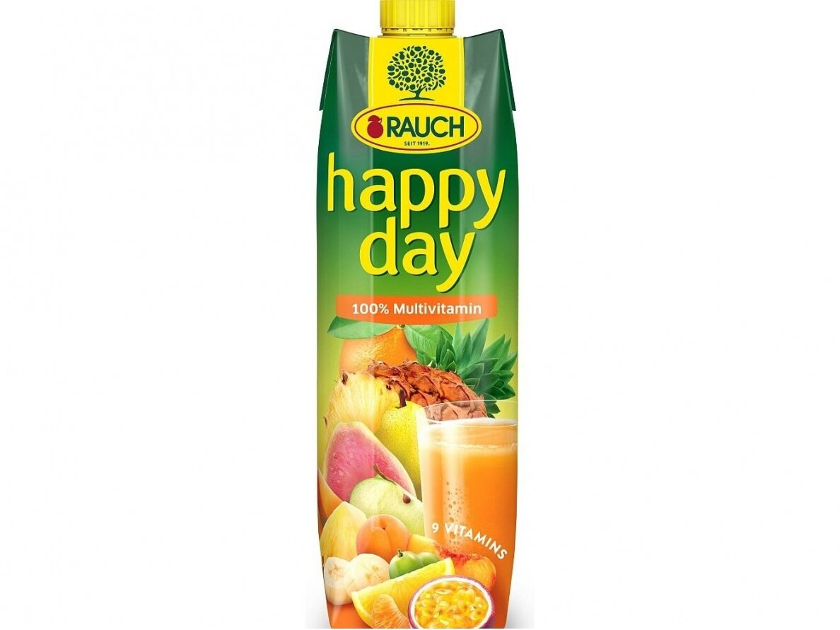 Sultys Happy Day įvairių vaisių 100 % 1 l