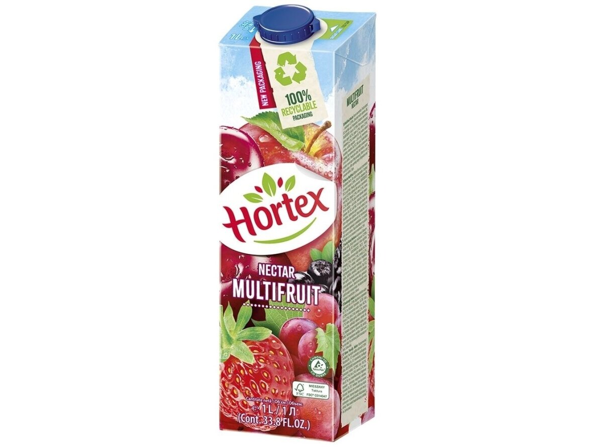 Sultys Hortex įvairių vaisių nektaras  1 l