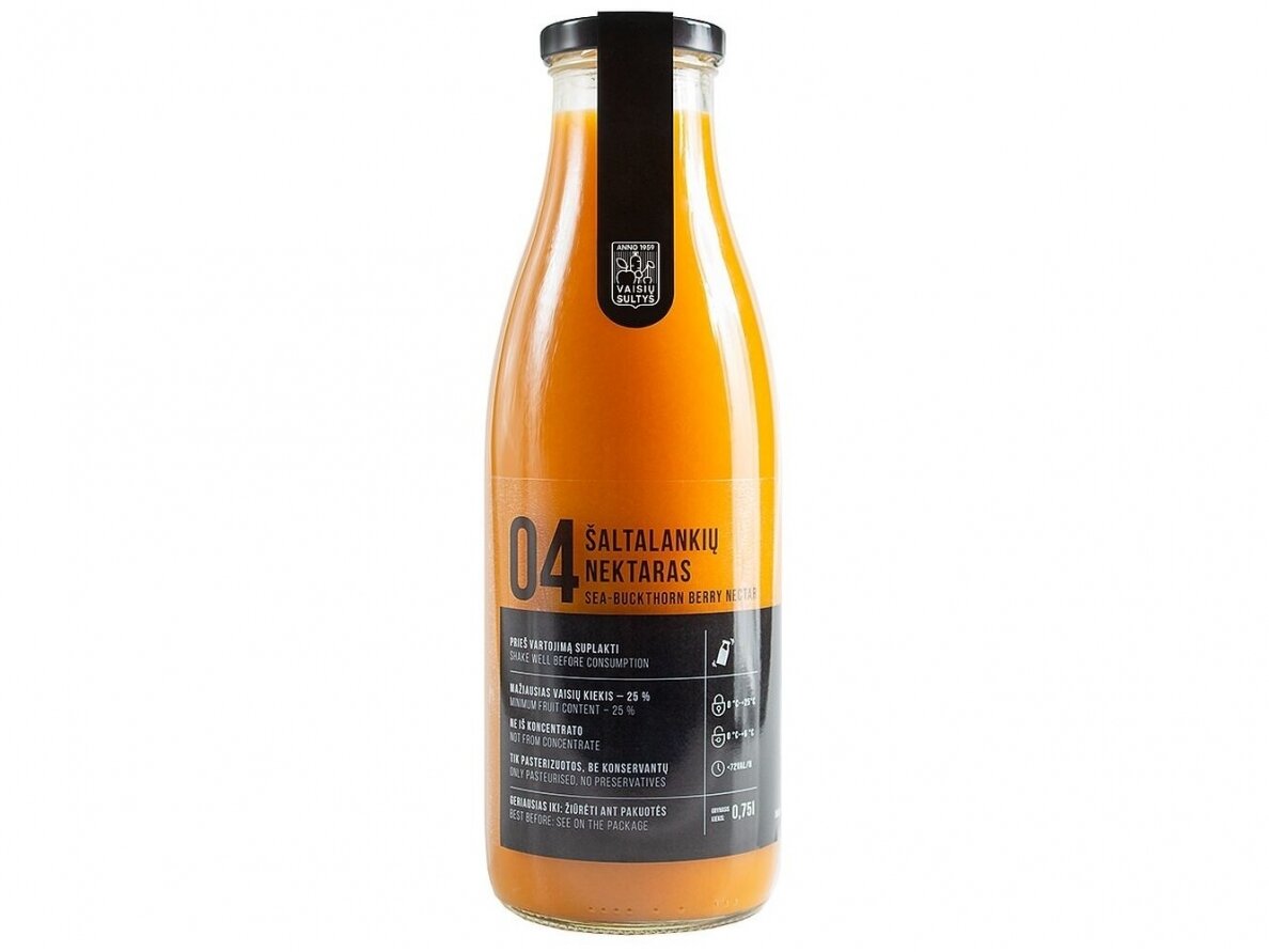 Sultys Šaltalankių nektaras stikle 0,75 l Sultys Šaltalankių nektaras stikle 0,75 l