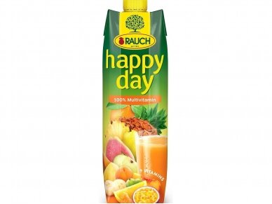 Sultys Happy Day įvairių vaisių 100 % 1 l Sultys Happy Day įvairių vaisių 100 % 1 l