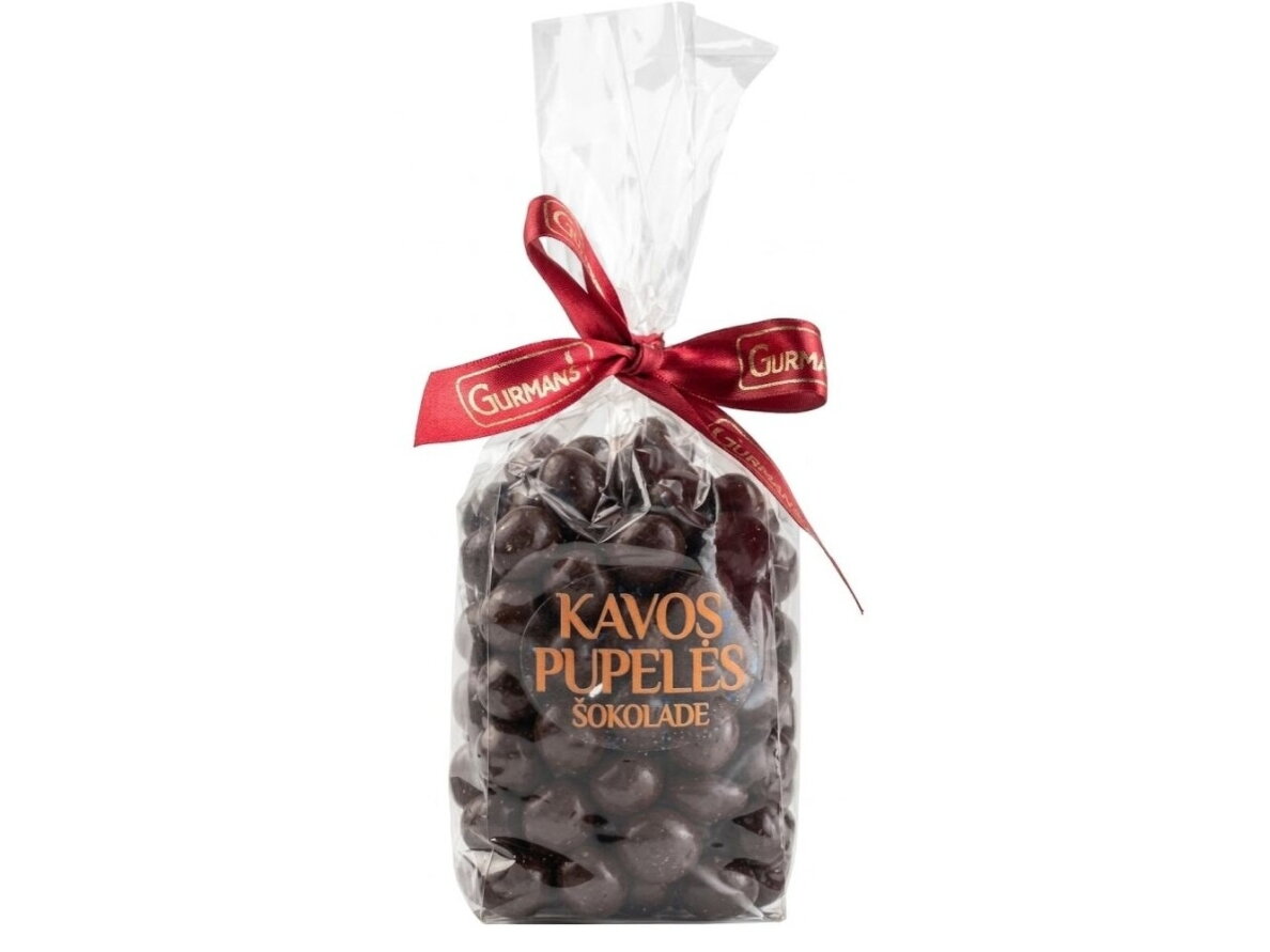 Traškios kavos pupelės šokolade 150 g