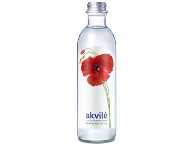 Vanduo Akvilė stikle gaz. 0,33 l
