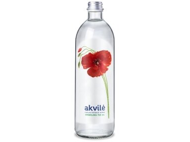 Vanduo Akvilė stikle gaz. 0,75 l