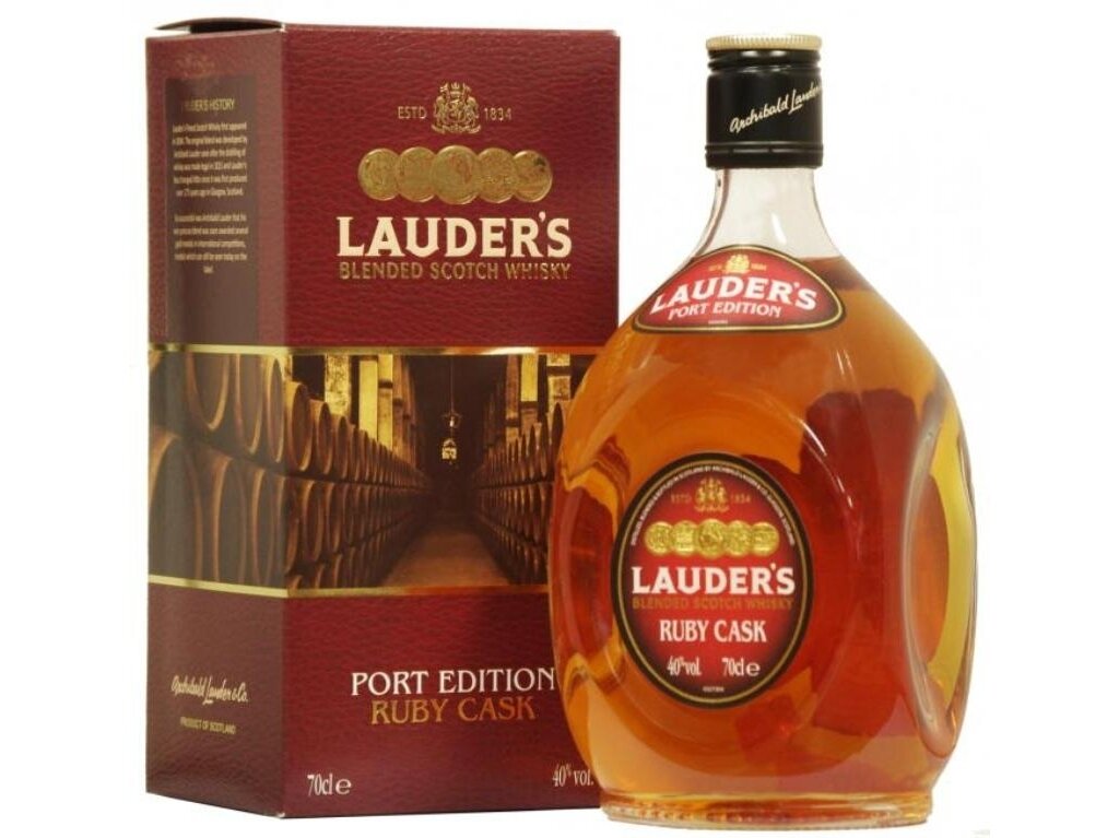 Viskis Lauder‘s Port Ruby Cask su dėž. 0,7 l Viskis Lauder‘s Port Ruby Cask su dėž. 0,7 l