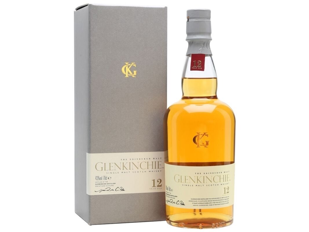 Viskis Glenkinchie Lowland Single Malt 12 YO su dėž. 0,7 l Viskis Glenkinchie Lowland Single Malt 12 YO su dėž. 0,7 l
