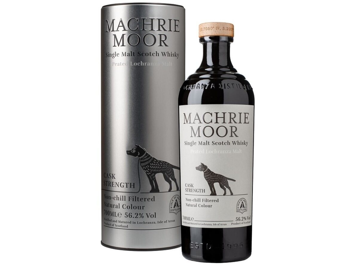 Viskis Arran Machrie Moor The Peated Single Malt Cask Strength su dėž. 0,7 l