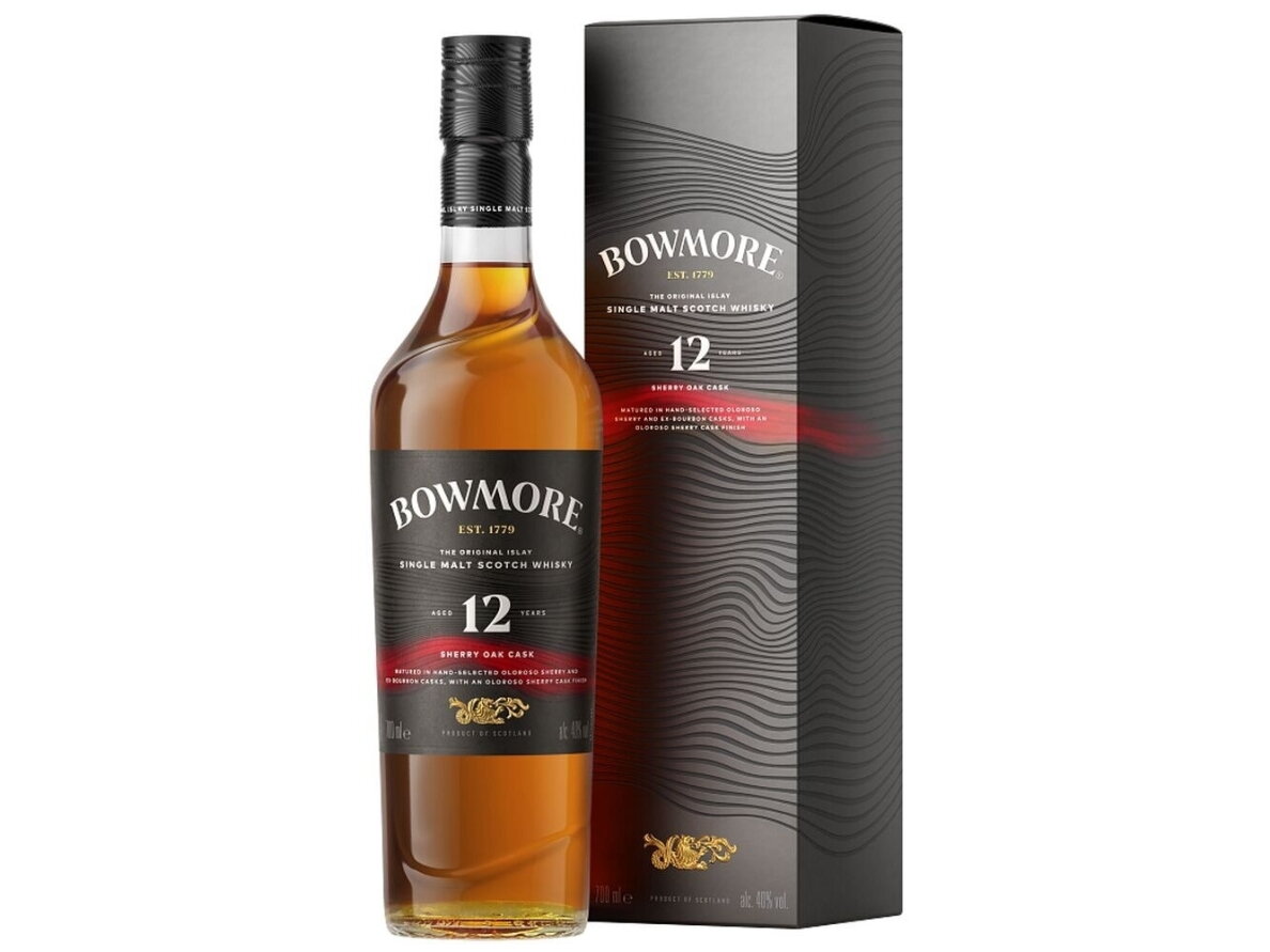 Viskis Bowmore 12 YO Sherry Cask Finish su dėž. 0,7 l Viskis Bowmore 12 YO Sherry Cask Finish su dėž. 0,7 l