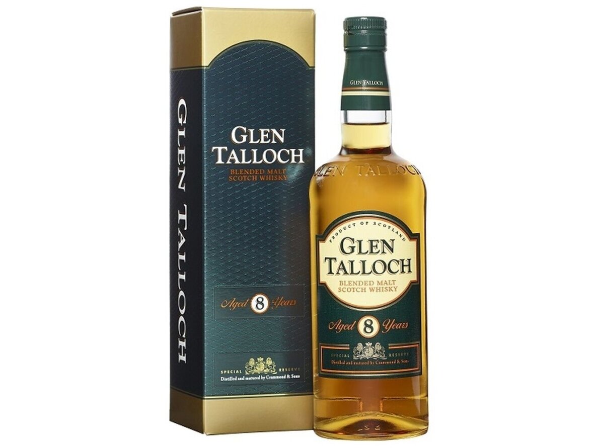 Viskis Glen Talloch Blended Malt 8 YO su dėž. 0.7 l