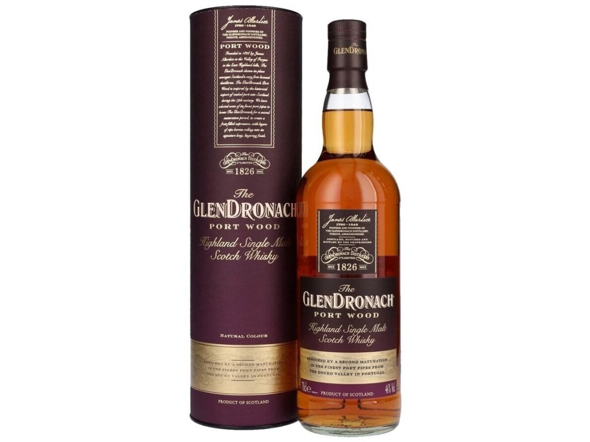 Viskis GlenDronach Port Wood su dėž. 0,7 l Viskis GlenDronach Port Wood su dėž. 0,7 l