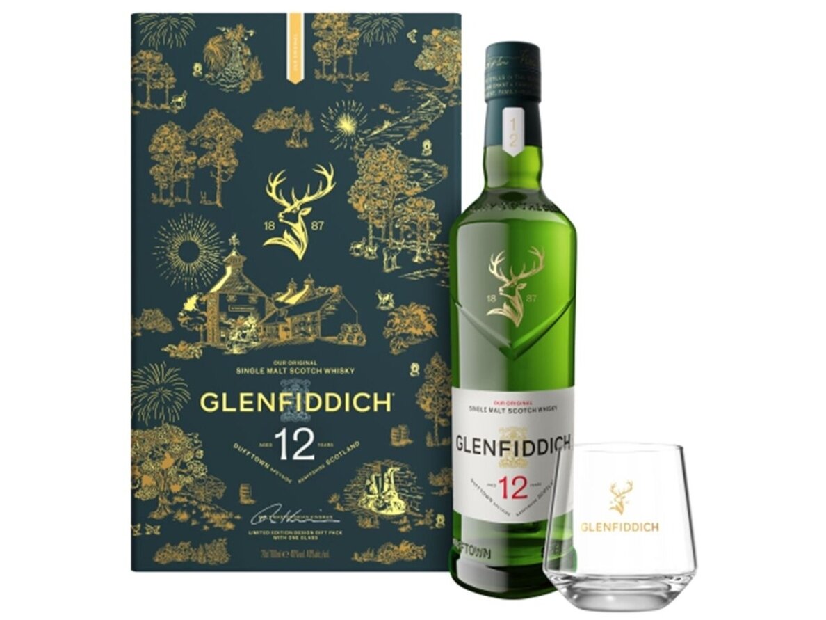 Viskis Glenfiddich 12 YO su taure 0,7 l Viskis Glenfiddich 12 YO su taure 0,7 l