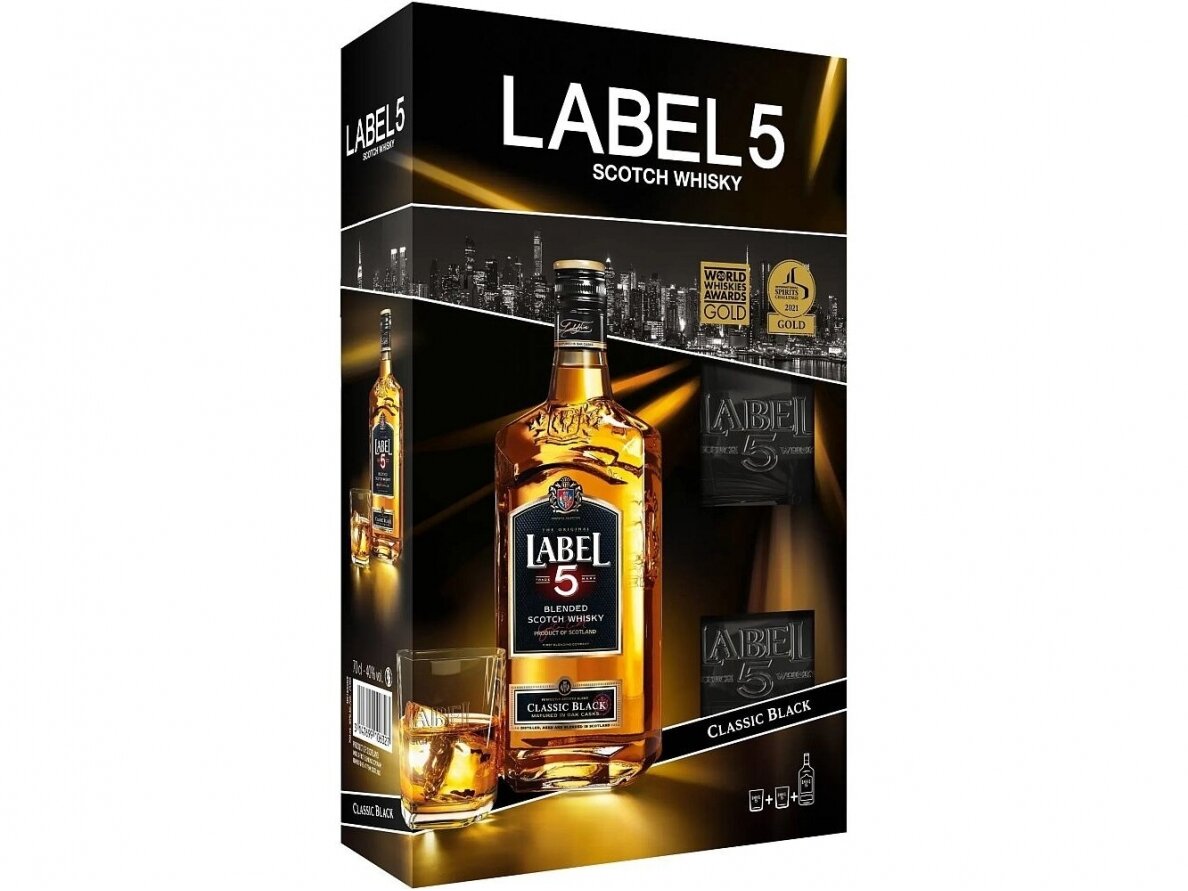 Viskis Label 5 Classic Black Blended su taurėm 0,7 l