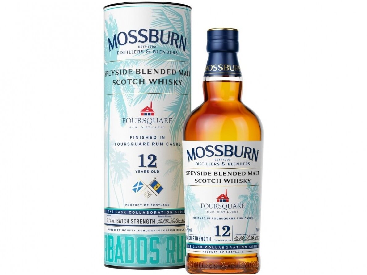 Viskis Mossburn Foursquare Rum Cask 12 YO su dėž. 0,7 l Viskis Mossburn Foursquare Rum Cask 12 YO su dėž. 0,7 l