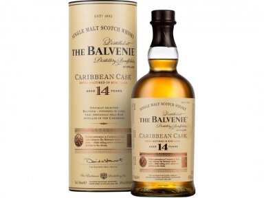 Viskis Balvenie Carribean Cask 14 YO su dėž. 0,7 l