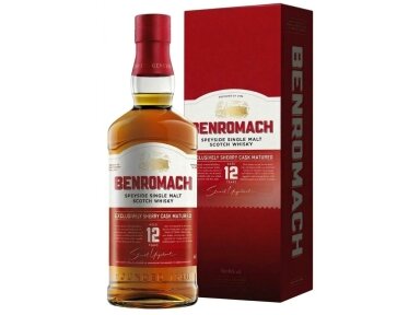 Viskis Benromach Single Malt 12 YO su dėž. 0,7 l