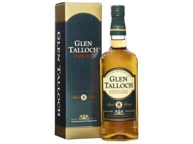Viskis Glen Talloch Blended Malt 8 YO su dėž. 0.7 l
