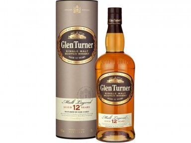 Viskis Glen Turner Single Malt 12 YO su dėž. 0,7 l