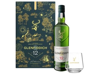 Viskis Glenfiddich 12 YO su taure 0,7 l