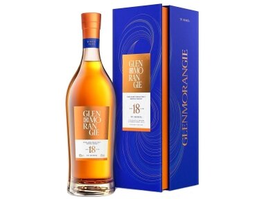 Viskis Glenmorangie Single Malt 18 YO su dėž. 0,7 l