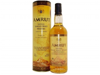 Viskis Amrut Single Malt su dėž. 0,7 l Viskis Amrut Single Malt su dėž. 0,7 l