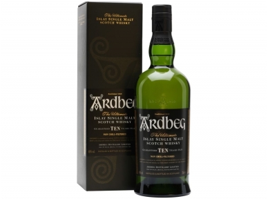 Viskis Ardbeg Islay Single Malt 10 YO su dėž. 0,7 l Viskis Ardbeg Islay Single Malt 10 YO su dėž. 0,7 l