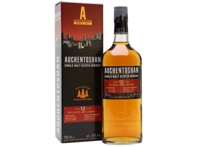Viskis Auchentoshan 12 YO su dėž. 0,7 l 1 Viskis Auchentoshan 12 YO su dėž. 0,7 l 1