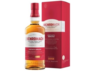 Viskis Benromach Unpeated Bourbon & Sherry Cask su dėž. 0,7 l Viskis Benromach Unpeated Bourbon & Sherry Cask su dėž. 0,7 l