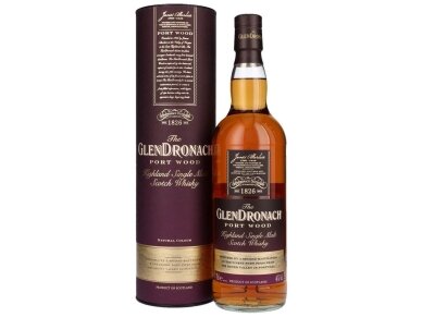 Viskis GlenDronach Port Wood su dėž. 0,7 l Viskis GlenDronach Port Wood su dėž. 0,7 l