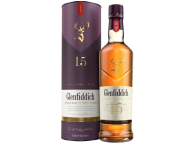 Viskis Glenfiddich Solera 15 YO su dėž. 0,7 l Viskis Glenfiddich Solera 15 YO su dėž. 0,7 l