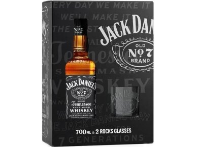 Viskis Jack Daniel's su taurėm 0,7 l Viskis Jack Daniel's su taurėm 0,7 l