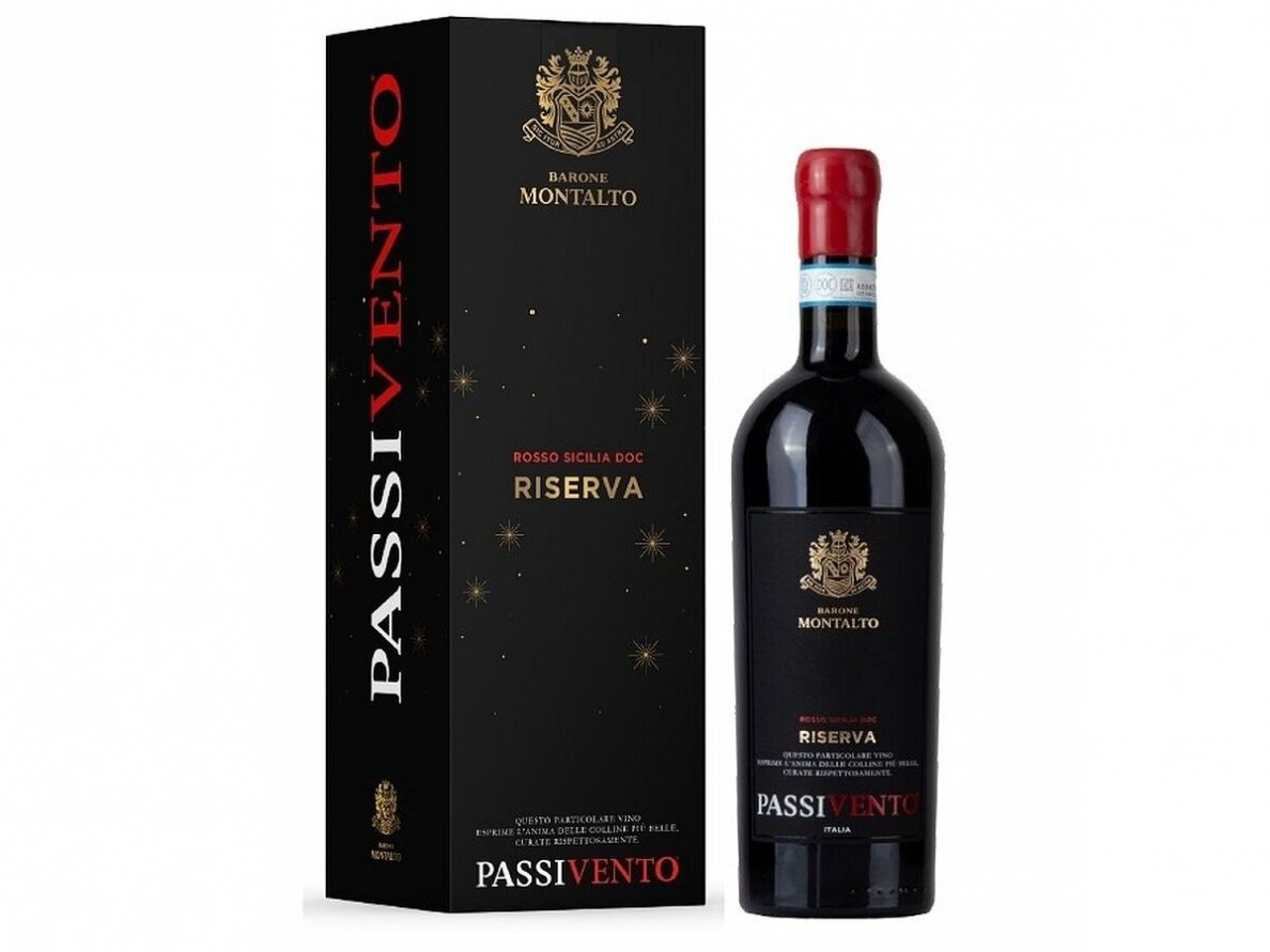 Vynas Baron Montalto Passivento Rosso Riserva D.O.C. su dėž. 0,75 l Vynas Baron Montalto Passivento Rosso Riserva D.O.C. su dėž. 0,75 l