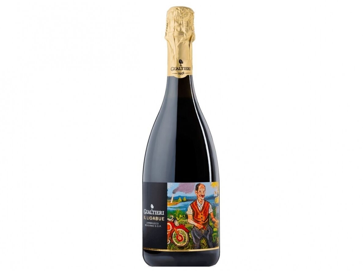 Vynas Gualtieri Il Ligabue Lambrusco Rosso secco D.O.P. 0,75 l Vynas Gualtieri Il Ligabue Lambrusco Rosso secco D.O.P. 0,75 l