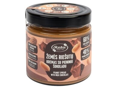 Žemės riešutų kremas su pieniniu šokoladu 320 g Žemės riešutų kremas su pieniniu šokoladu 320 g